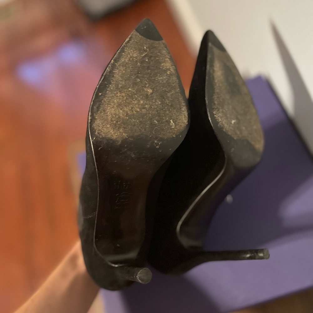 Stuart Weitzman Suede Pointed Toe Booties - image 6